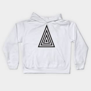 Triangles in Triangles black Kids Hoodie